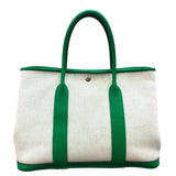 エルメス HERMES ガーデンパーティPM Y刻 バンブー　SV金具 トワル/ネゴンダ ユニセックス ハンドバッグ