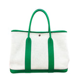 エルメス HERMES ガーデンパーティPM Y刻 バンブー　SV金具 トワル/ネゴンダ ユニセックス ハンドバッグ