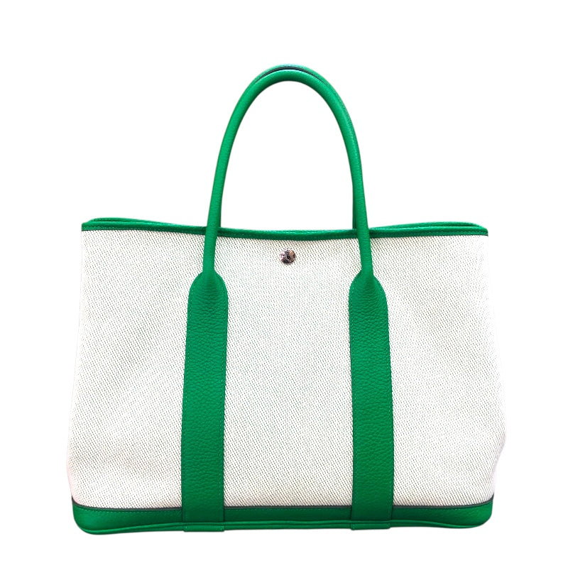 エルメス HERMES ガーデンパーティPM Y刻 バンブー　SV金具 トワル/ネゴンダ ユニセックス ハンドバッグ