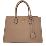 プラダ PRADA サフィアーノ2WAYバッグ 1BA228 ピンクベージュ　ゴールド金具 サフィアーノレザー レディース ショルダーバッグ