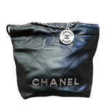 シャネル CHANEL シャネル22　ミニ AS3980 ブラック SV金具 シャイニーカーフ レディース ショルダーバッグ