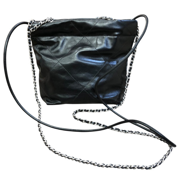 シャネル CHANEL シャネル22　ミニ AS3980 ブラック SV金具 シャイニーカーフ レディース ショルダーバッグ