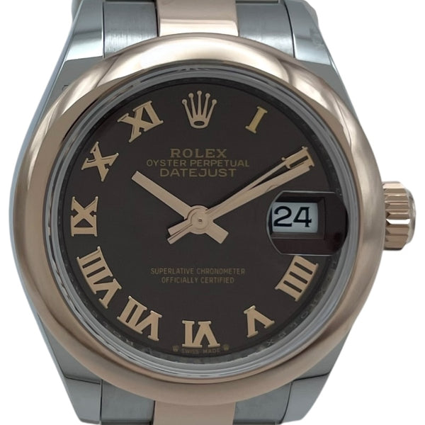 ロレックス ROLEX デイトジャスト28 チョコ 279161 チョコレートブラウン K18PG/SS 自動巻き レディース 腕時計