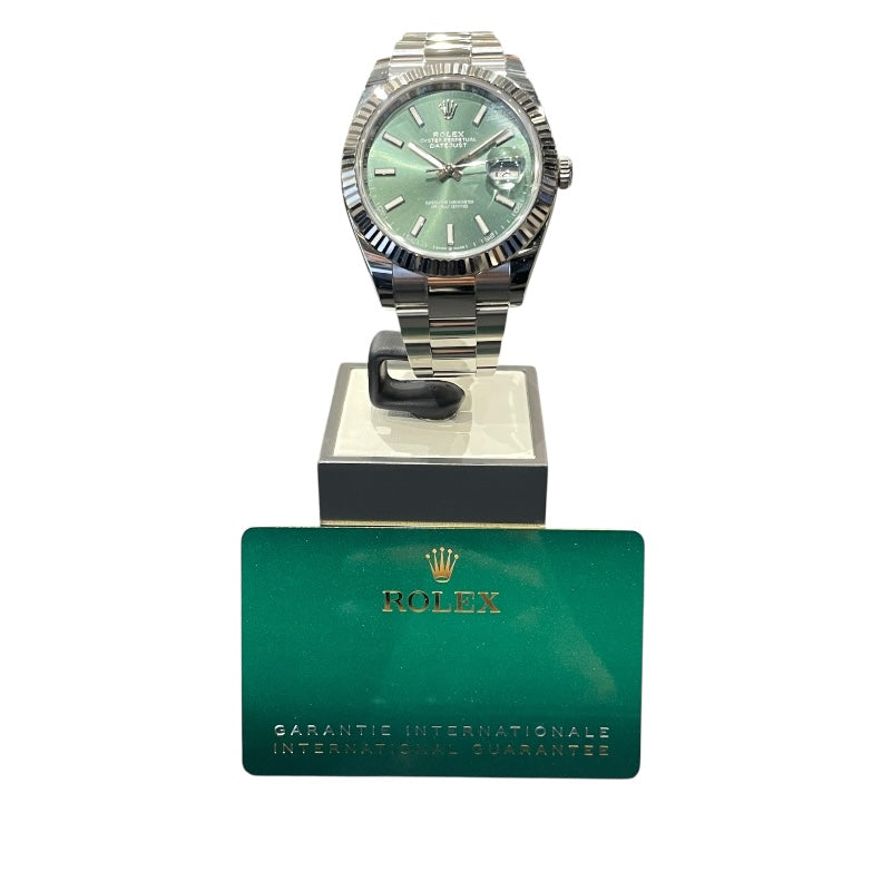 ロレックス ROLEX デイトジャスト41 126334 ミントグリーン SS/WG 自動巻き メンズ 腕時計