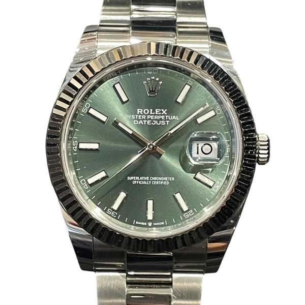 ロレックス ROLEX デイトジャスト41 126334 ミントグリーン SS/WG 自動巻き メンズ 腕時計