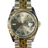 ロレックス ROLEX デイトジャスト36 スレートローマ 126233 スレート ステンレススティール/イエローゴールド 自動巻き メンズ 腕時計