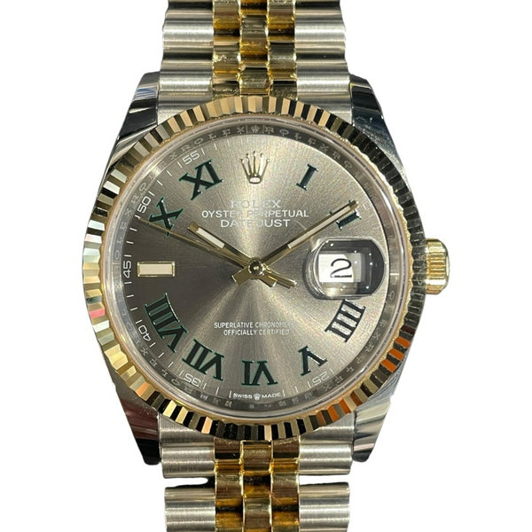ロレックス ROLEX デイトジャスト36 スレートローマ 126233 スレート ステンレススティール/イエローゴールド 自動巻き メンズ 腕時計