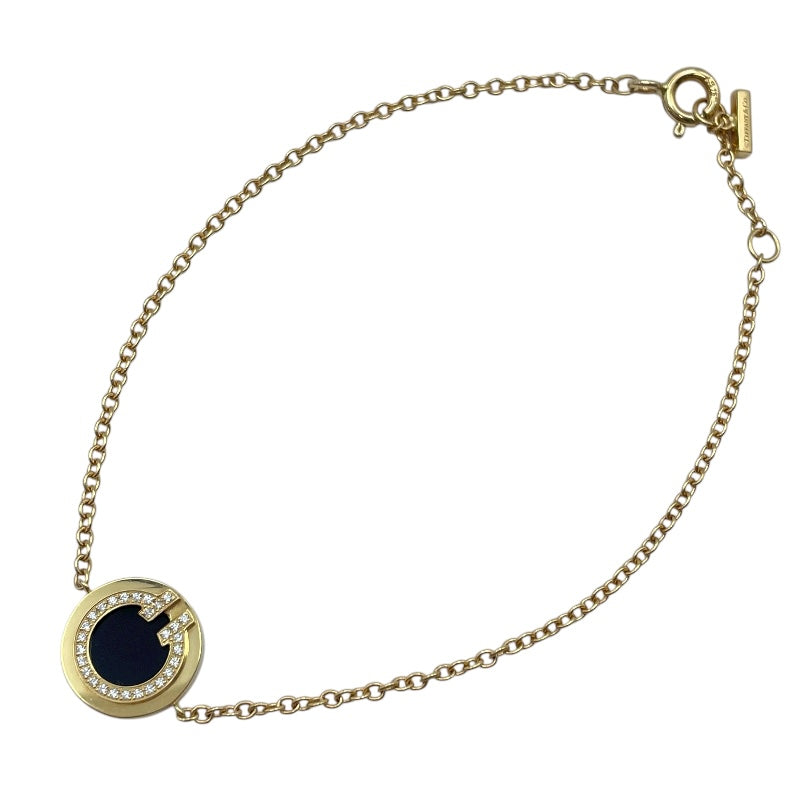 ティファニー TIFFANY＆CO Tサークルダイヤモンドブレスレット ゴールド Au750 ジュエリー