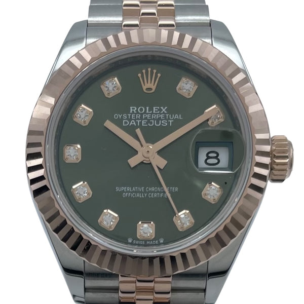 ロレックス ROLEX デイトジャスト28 オリーブグリーン 279171G オリーブグリーン PG/SS レディース 腕時計