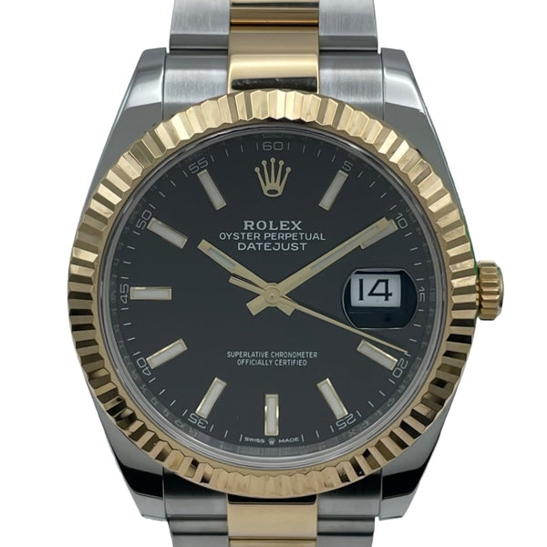 ロレックス ROLEX デイトジャスト41 126333 ブラック K18/SS メンズ 腕時計