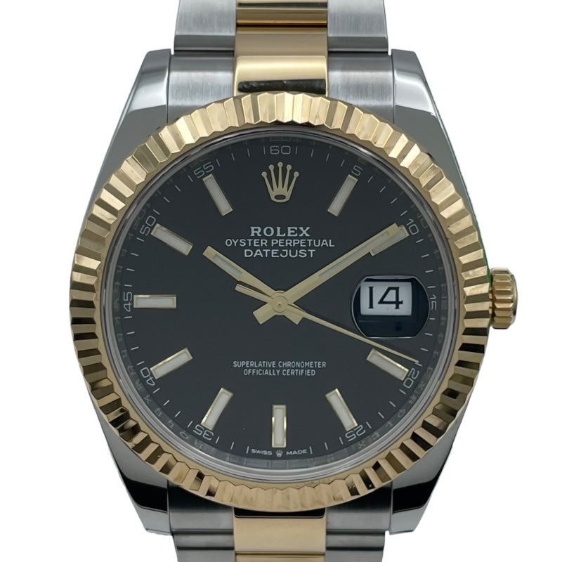 ロレックス ROLEX デイトジャスト41 126333 ブラック K18/SS メンズ 腕時計