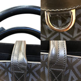 クリスチャン・ディオール Christian Dior CDダイヤモンドサファリトートバッグ 1ESSH224CDP ブラック/シルバー金具 PVC メンズ トートバッグ