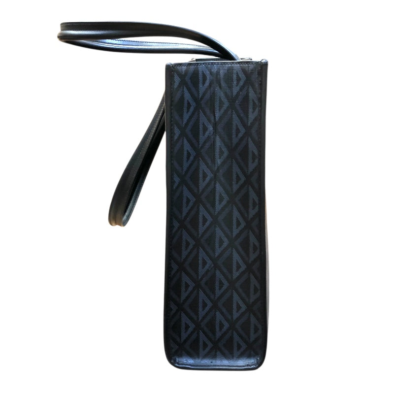 クリスチャン・ディオール Christian Dior CDダイヤモンドサファリトートバッグ 1ESSH224CDP ブラック/シルバー金具 PVC メンズ トートバッグ