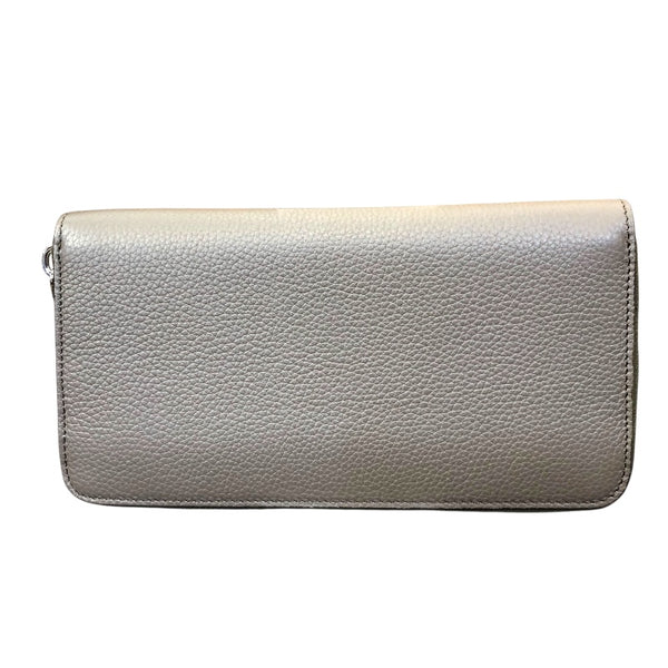 クリスチャン・ディオール Christian Dior CDIconロングジップウォレット 2ESBC252CDI カーキ/シルバー金具 レザー ユニセックス 長財布