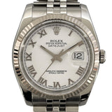 ロレックス ROLEX デイトジャスト 116234 ホワイト WG/SS 自動巻き メンズ 腕時計