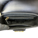 クリスチャン・ディオール Christian Dior D-FENCE ショルダーバッグ ブラック/ゴールド金具 レザー レディース ショルダーバッグ