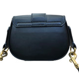 クリスチャン・ディオール Christian Dior D-FENCE ショルダーバッグ ブラック/ゴールド金具 レザー レディース ショルダーバッグ