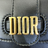 クリスチャン・ディオール Christian Dior D-FENCE ショルダーバッグ ブラック/ゴールド金具 レザー レディース ショルダーバッグ