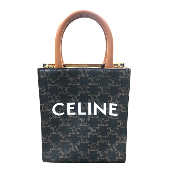 セリーヌ CELINE ミニパーティカルカパ 194372BZK.04LU ブラウン/ゴールド金具 トリオンフキャンパス レディース ショルダーバッグ