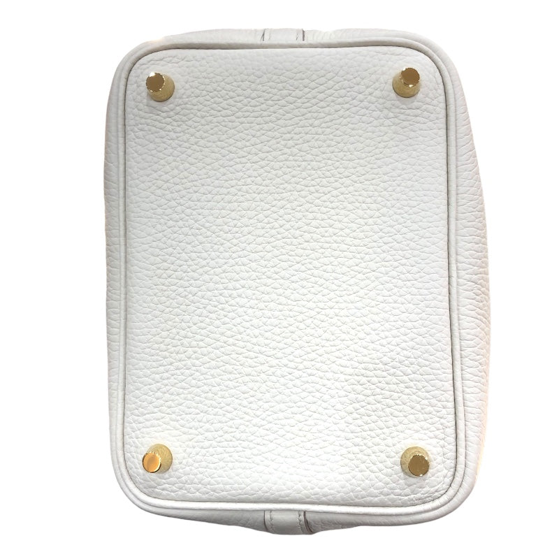 エルメス HERMES ピコタンロックPM U刻印 べトン/ゴールド金具 トリヨン レディース ハンドバッグ