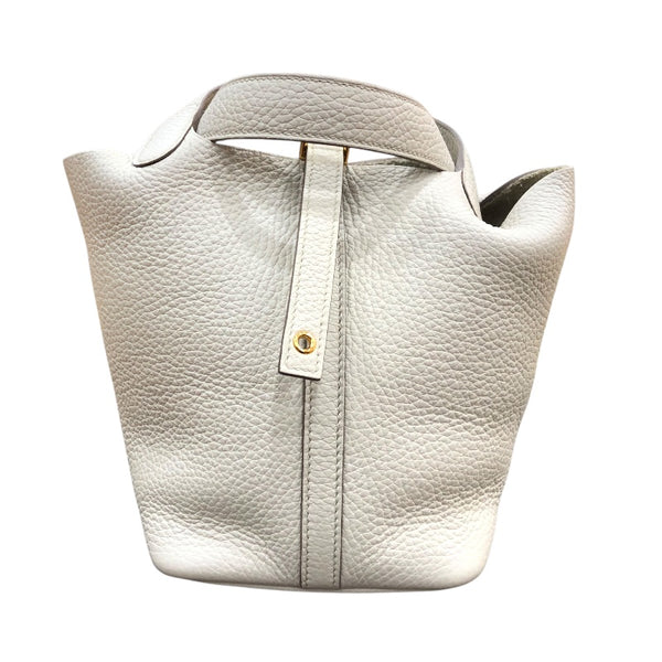 エルメス HERMES ピコタンロックPM U刻印 べトン/ゴールド金具 トリヨン レディース ハンドバッグ