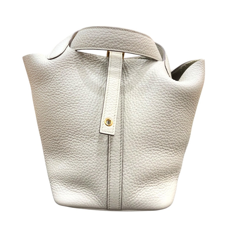 エルメス HERMES ピコタンロックPM U刻印 べトン/ゴールド金具 トリヨン レディース ハンドバッグ