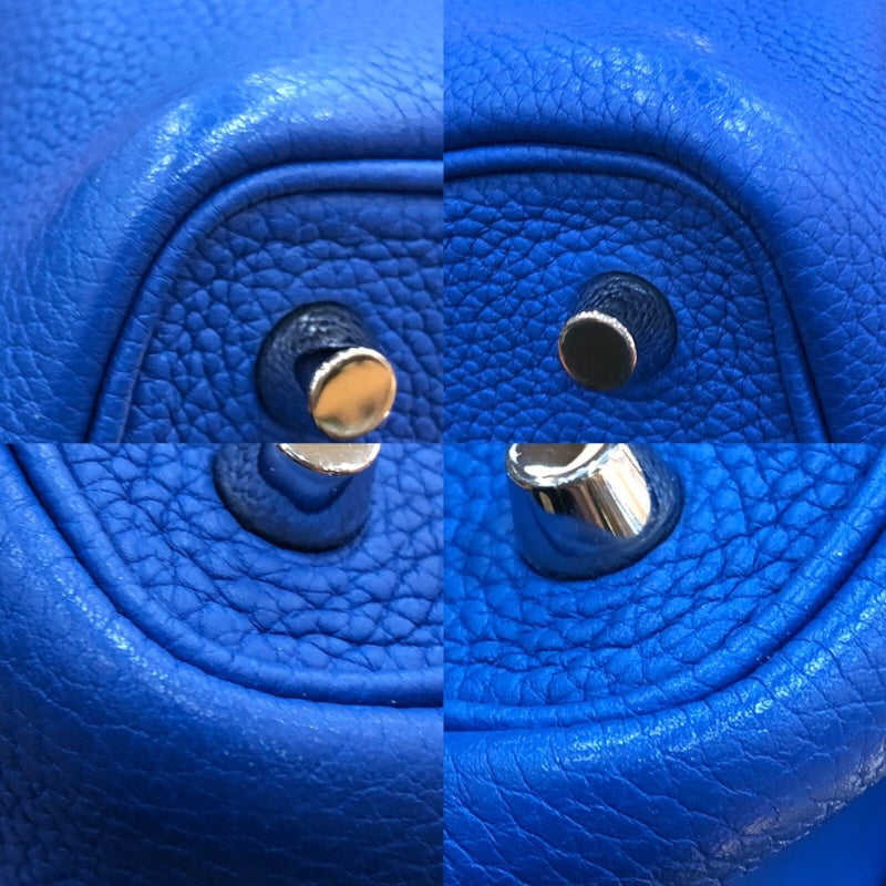 エルメス HERMES ピコタンロックPM Y刻印 ブルーフランス/シルバー金具 トリヨン レディース ハンドバッグ