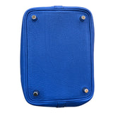 エルメス HERMES ピコタンロックPM Y刻印 ブルーフランス/シルバー金具 トリヨン レディース ハンドバッグ