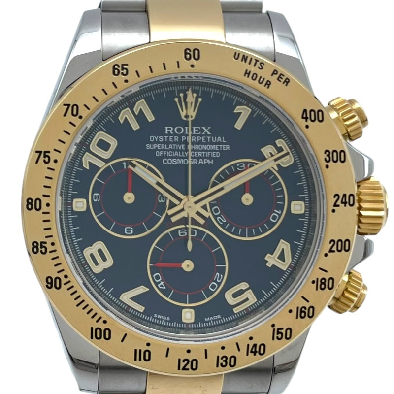 ロレックス ROLEX デイトナ 116523 ネイビー K18YG/SS 自動巻き メンズ 腕時計