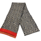 グッチ GUCCI GG柄マフラー 495592 ネイビー・レッド ウール・ナイロン レディース マフラー