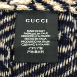 グッチ GUCCI GG柄マフラー 495592 ネイビー・レッド ウール・ナイロン レディース マフラー
