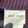 ミュウミュウ miu miu 半袖ニットワンピース MJA775 ネイビー ポリエステル レディース ワンピース