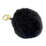 フェンディ FENDI ポンポンチャーム ブラック　ゴールド ファー アクセサリー