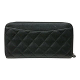 シャネル CHANEL マトラッセクラシックロングフラップウォレット AP0242 ブラック シルバー金具 キャビアスキン ユニセックス 長財布
