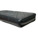 シャネル CHANEL マトラッセクラシックロングフラップウォレット AP0242 ブラック シルバー金具 キャビアスキン ユニセックス 長財布