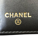 シャネル CHANEL ココマークコンパクトウォレット AP4181 ブラック ゴールド金具 キャビアスキン レディース 二つ折り財布