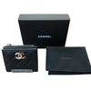 シャネル CHANEL ココマークコンパクトウォレット AP4181 ブラック ゴールド金具 キャビアスキン レディース 二つ折り財布