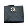 シャネル CHANEL ココマークコンパクトウォレット AP4181 ブラック ゴールド金具 キャビアスキン レディース 二つ折り財布