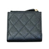 シャネル CHANEL ココマークコンパクトウォレット AP4181 ブラック ゴールド金具 キャビアスキン レディース 二つ折り財布