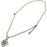 シャネル CHANEL 2連ロングパールネックレス ホワイト メタル/レジンパール/ラインストーン アクセサリー