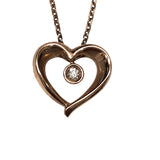 スタージュエリー STAR JEWELRY ハートモチーフ ダイヤネックレス ゴールド Au416 ジュエリー