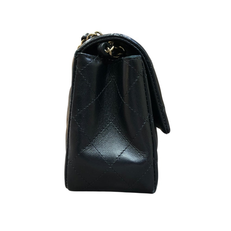 シャネル CHANEL ミニマトラッセ　チェーンバッグ A01115 ブラック ラムスキン ラムスキン レディース ショルダーバッグ シャネル CHANEL ミニマトラッセ18 A01115 ブラック/ゴールド金具