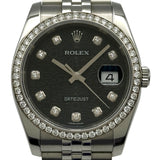 ロレックス ROLEX デイトジャスト36ホリコン 116244G ブラック ホワイトゴールド/ステンレススチール 自動巻き メンズ 腕時計