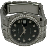 ロレックス ROLEX デイトジャスト36ホリコン 116244G ブラック ホワイトゴールド/ステンレススチール 自動巻き メンズ 腕時計