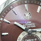 タグ・ホイヤー TAG HEUER リンクキャリバー6 WJF211C ブラウン ステンレススチール 自動巻き メンズ 腕時計