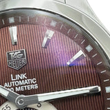 タグ・ホイヤー TAG HEUER リンクキャリバー6 WJF211C ブラウン ステンレススチール 自動巻き メンズ 腕時計