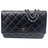 シャネル CHANEL マトラッセチェーンウォレット AP0250 ブラック/シルバー金具 ラム レディース ショルダーバッグ