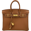 エルメス HERMES バーキン25 K刻印 ゴールド ゴールド金具 トゴ レディース ハンドバッグ