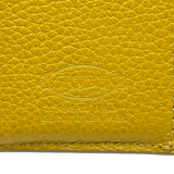 トッズ TOD’S 三つ折りコンパクトウォレット ベージュ/イエロー シルバー金具 カーフスキン レディース 三つ折り財布