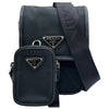 プラダ PRADA Re Nylon ショルダーバッグ 2VD043 ブラック サフィアーノレザー レディース ショルダーバッグ
